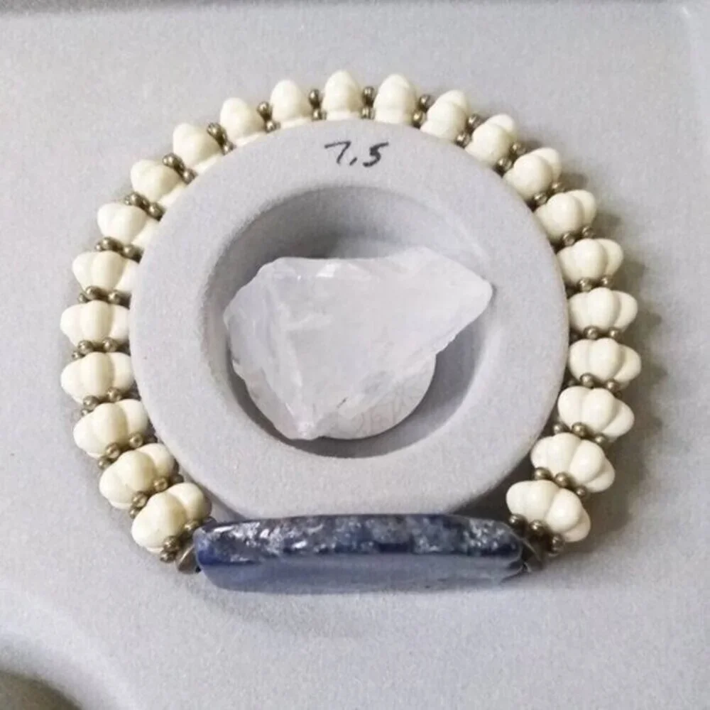 Gorgeous + Unique Statement Bracelet! Big, Bold & Chunky! Sea Sediment Jasper
